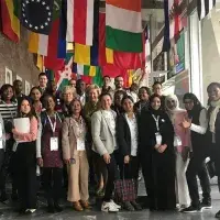 Aisha Holloway with Nursing Now’s Young Nurses at the World Health Assembly