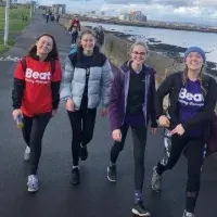 Still smiling after 14 miles