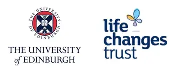 Logo for the University of Edinburgh and for Life Changes Trust